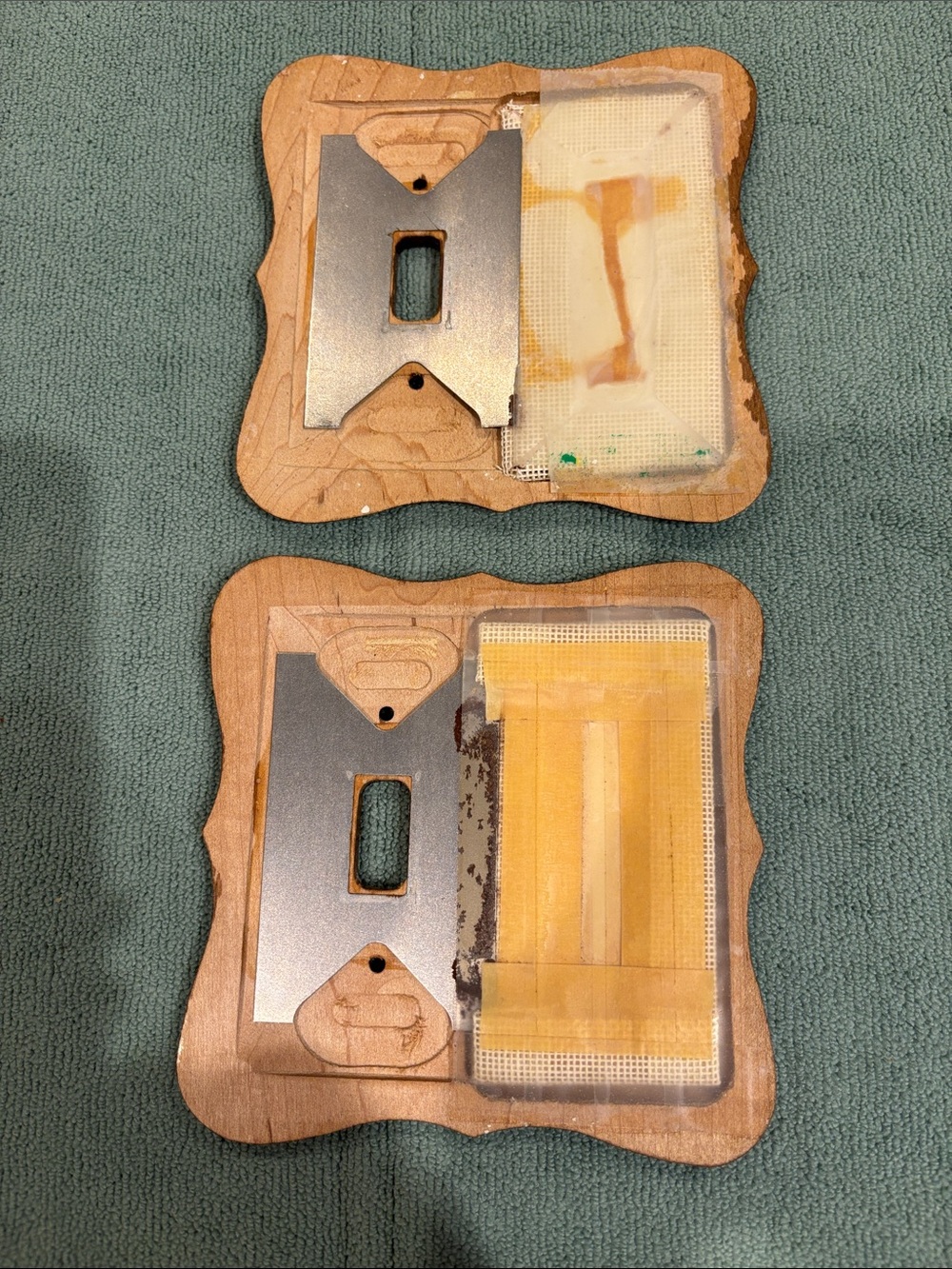 Handmade Wooden Switch Plate Covers with Cross-Stitch Birds - Picture 2 of 8